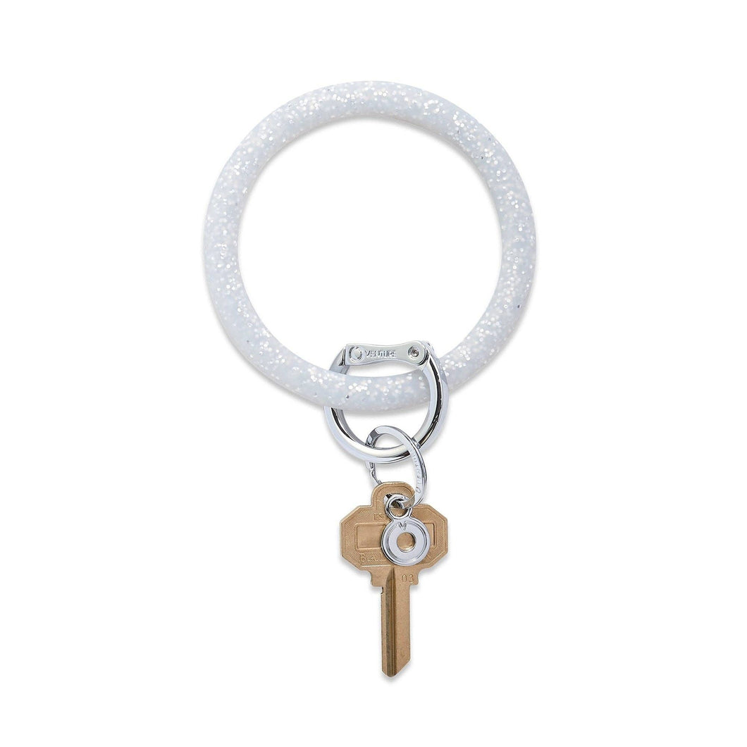 Silicone Big O® Key Ring - Quicksilver Confetti