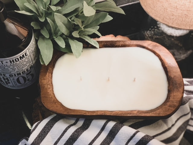 Small Dough Bowl Soy Candle